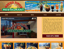 Tablet Screenshot of mexicotipicorestaurant.com